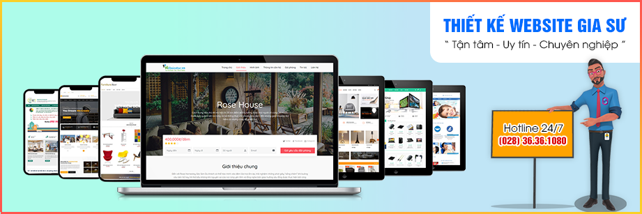 Thiết kế website trung tâm gia sư