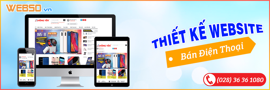 Dịch vụ Thiết kế website Bán Điện Thoại