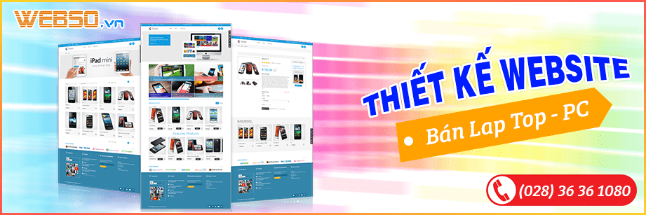 Dịch vụ Thiết kế website Bán Laptop