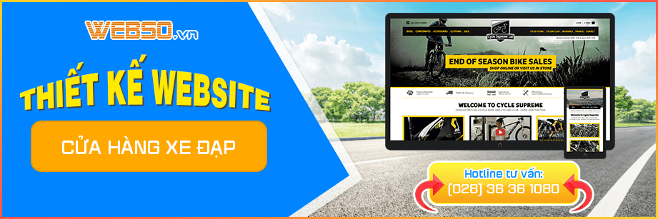 Dịch vụ Thiết kế website Bán Xe Đạp