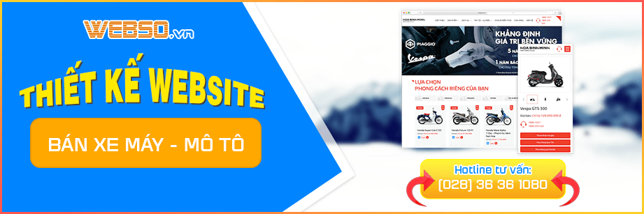 Dịch vụ Thiết kế website Bán Xe Máy