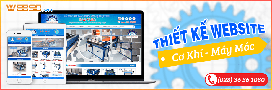 Dịch vụ Thiết kế website Cơ Khí