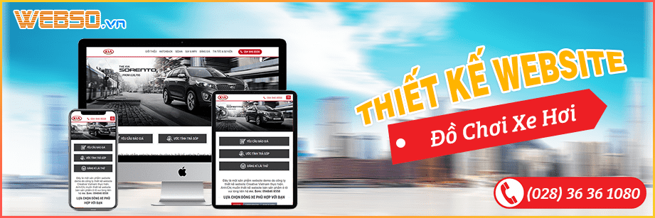Dịch vụ Thiết kế website Đồ Chơi Xe Hơi