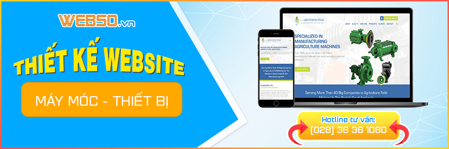 Dịch vụ Thiết Kế Website Máy Móc - Thiết Bị