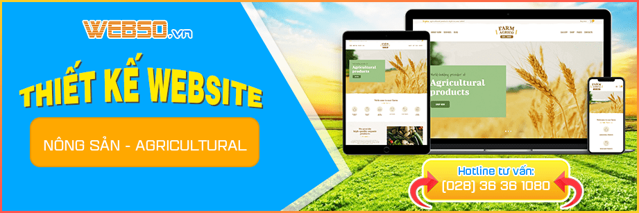 Dịch vụ Thiết kế website Nông Sản