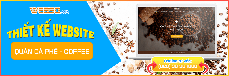Dịch vụ Thiết kế website quán cafe