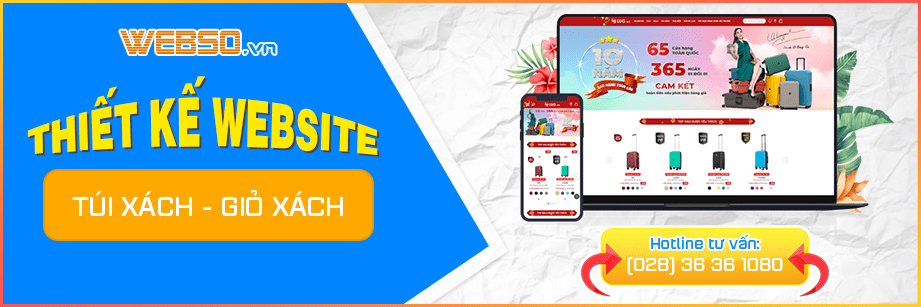 Dịch vụ Thiết kế website túi xách