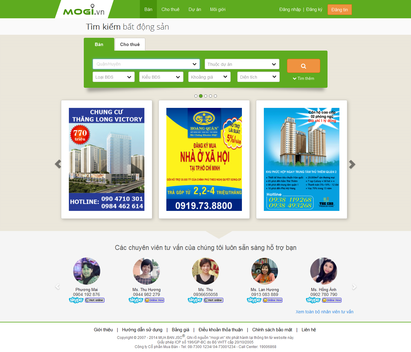 Mẫu website bất động sản 1019