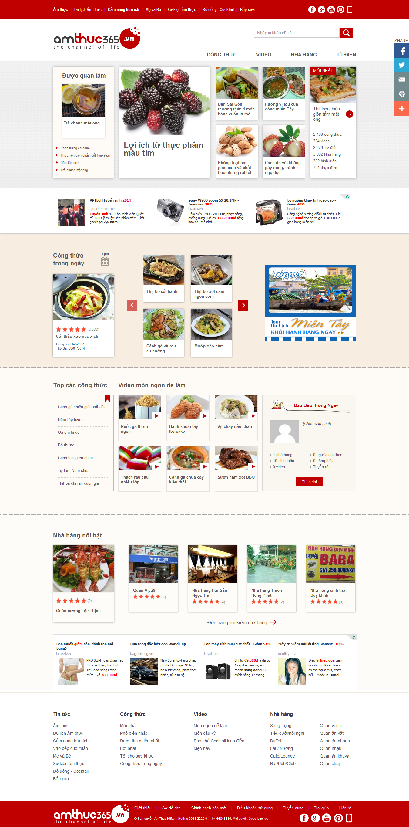 Mẫu website món ngon 10354