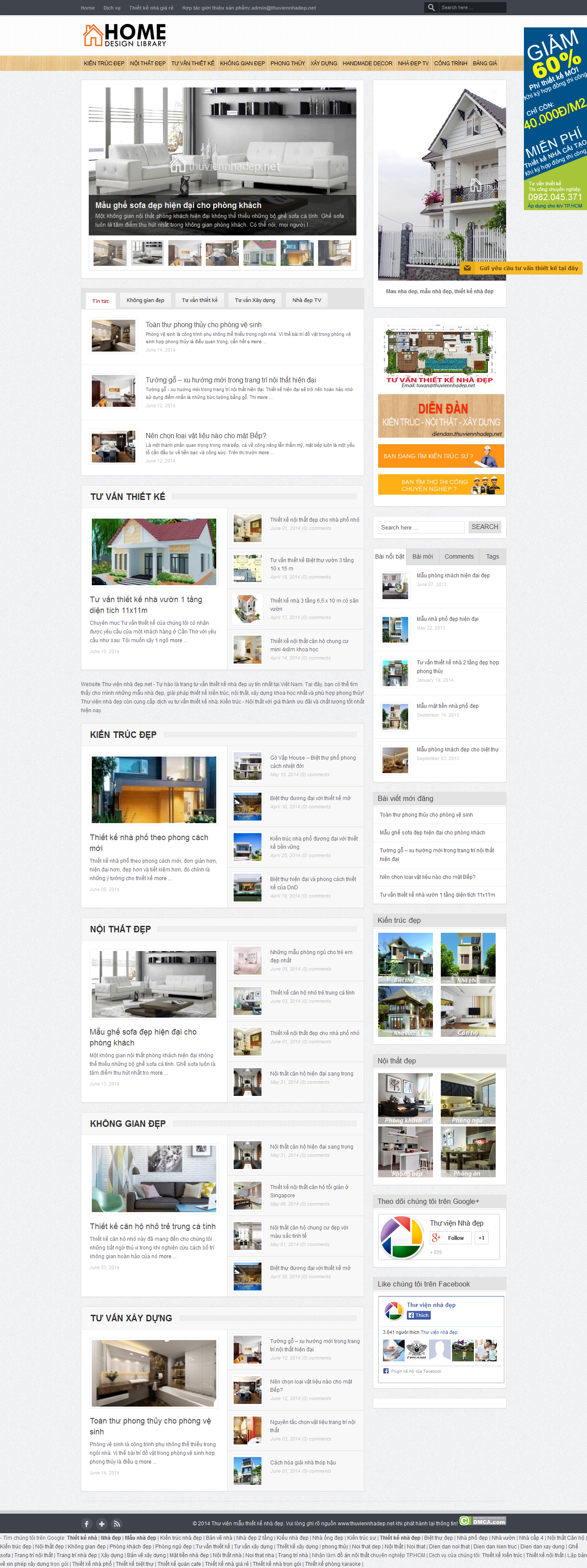 Mẫu website thiết kế nội thất 10149