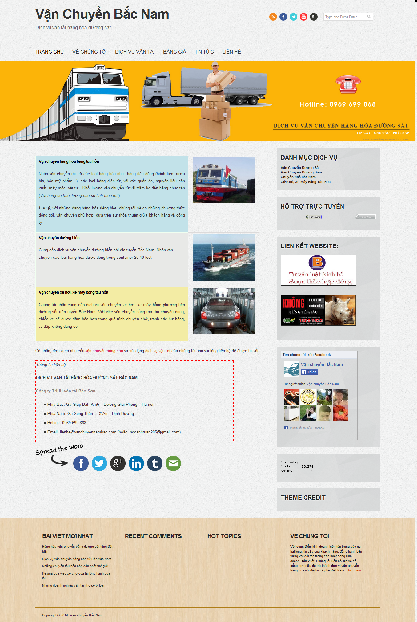 Mẫu website vận chuyển 10415