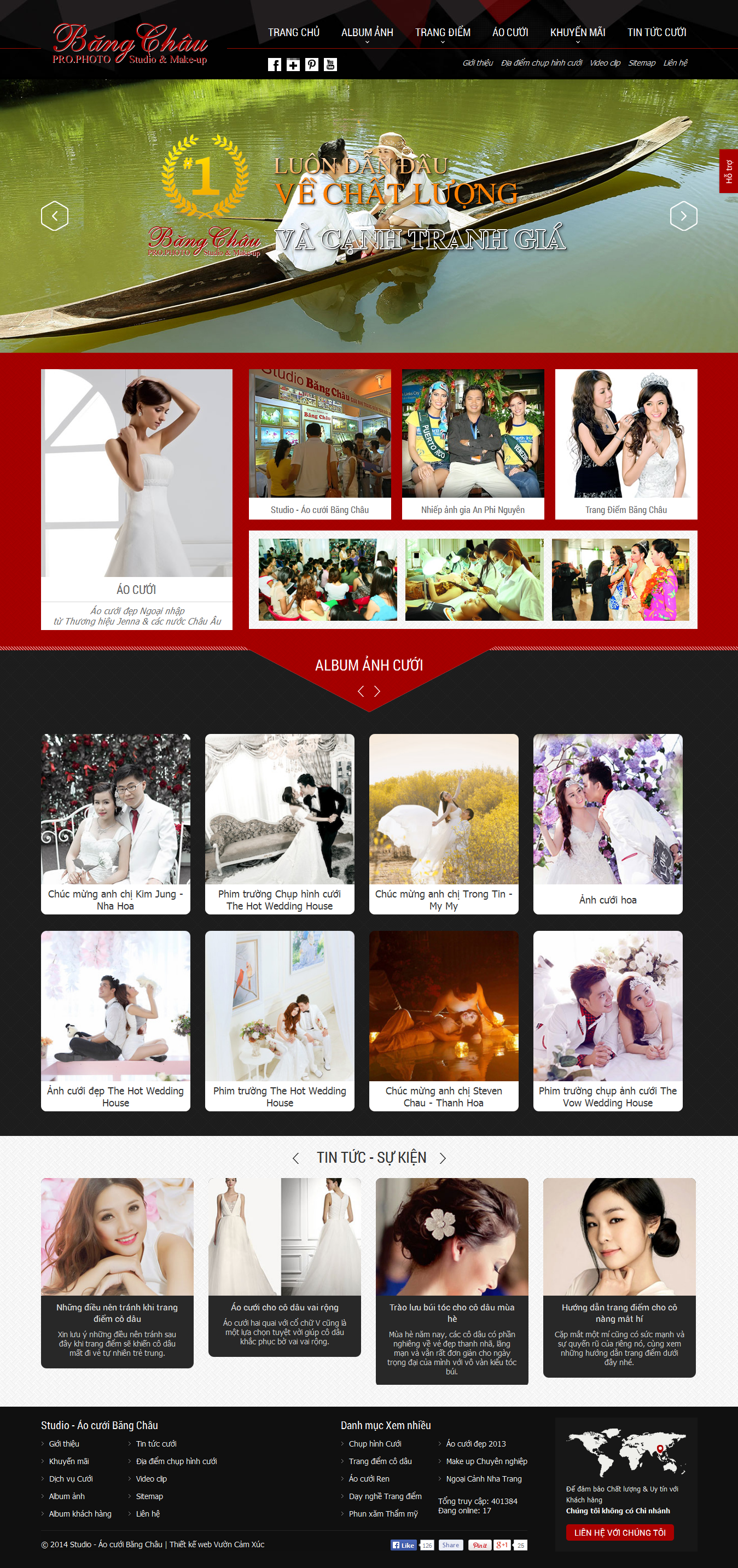 Mẫu website áo cưới 10318