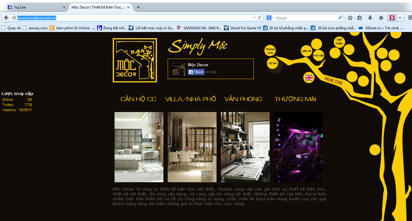 Mẫu website thiết kế nội thất 10151