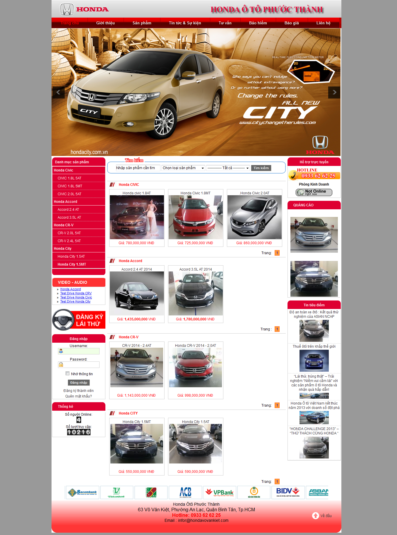 Mẫu website giới thiệu xe 10251