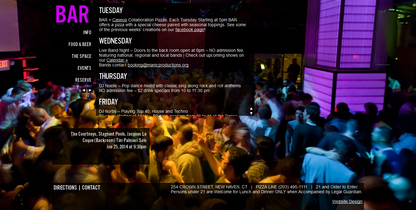 Mẫu website vũ trường 10288