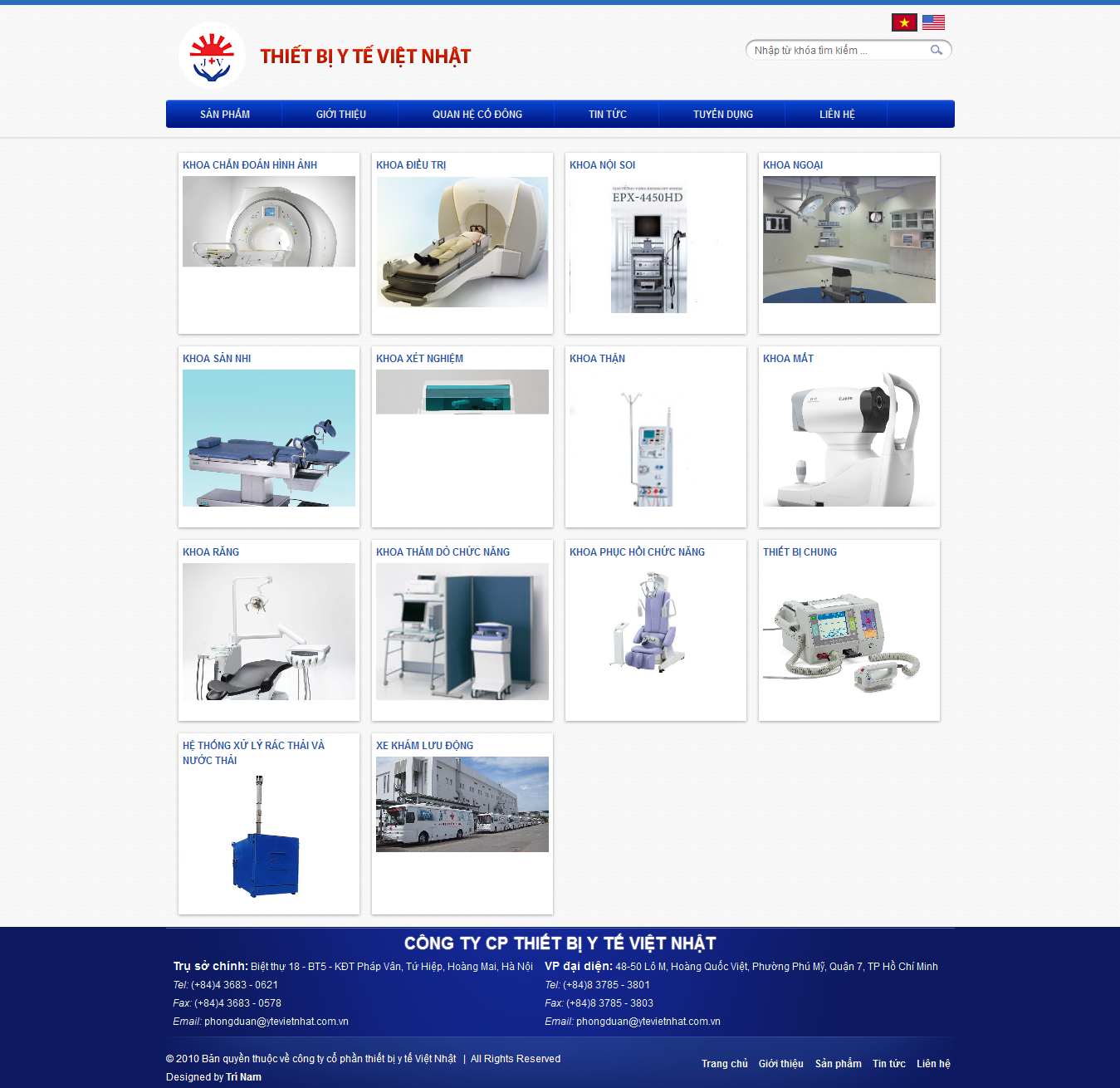Mẫu website thiết bị y tế 10450