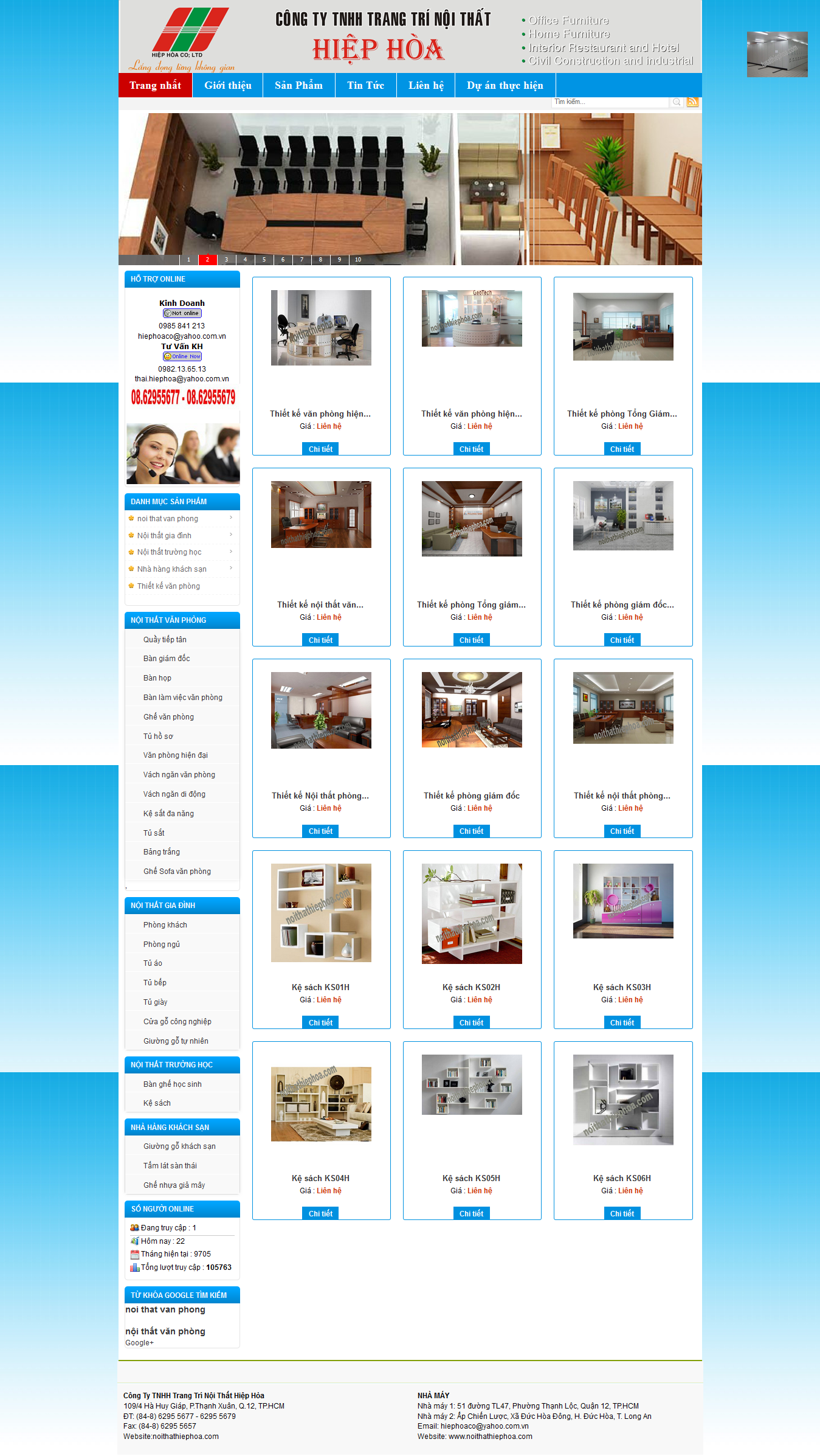 Mẫu website thi công nội thất - xây dựng 10231