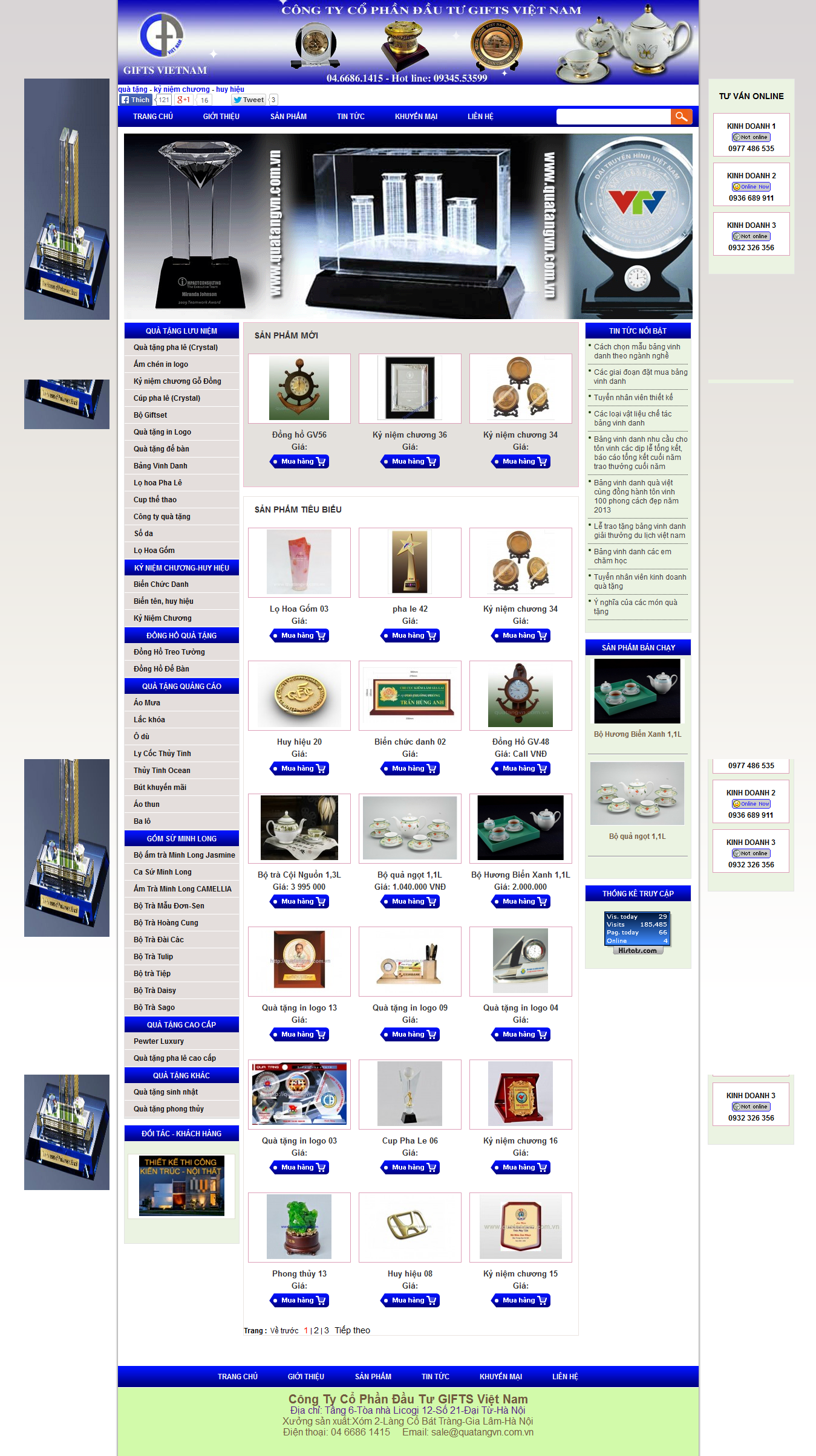 Mẫu website quà tặng 10271