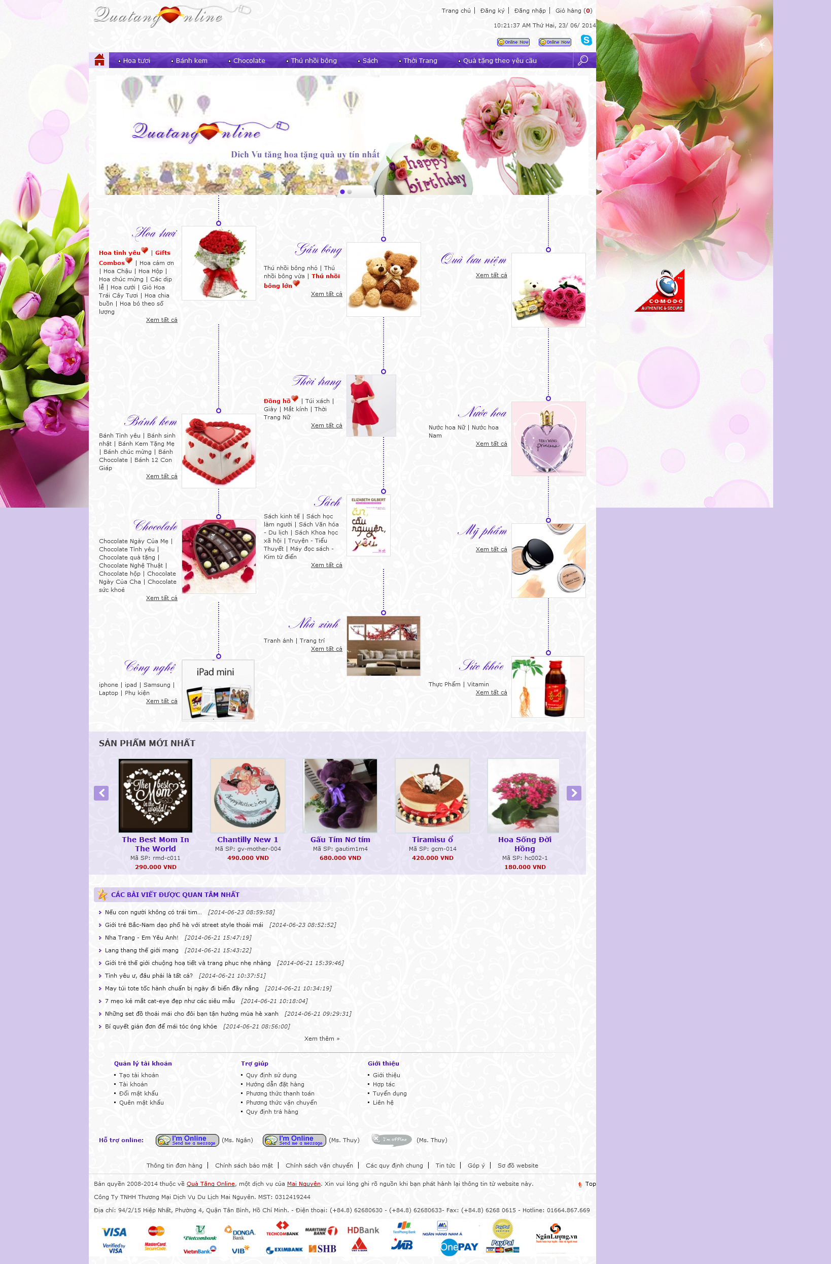 Mẫu website quà tặng 10272