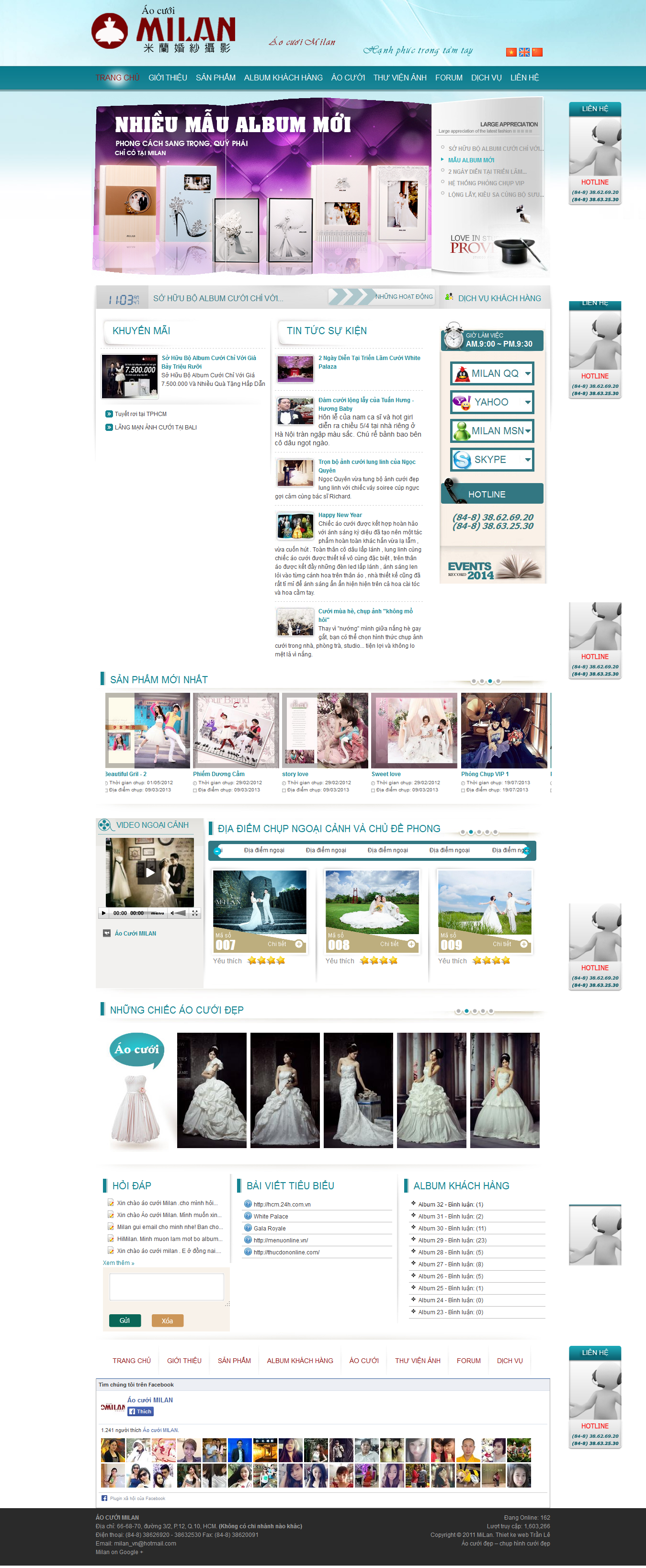 Mẫu website áo cưới 10323