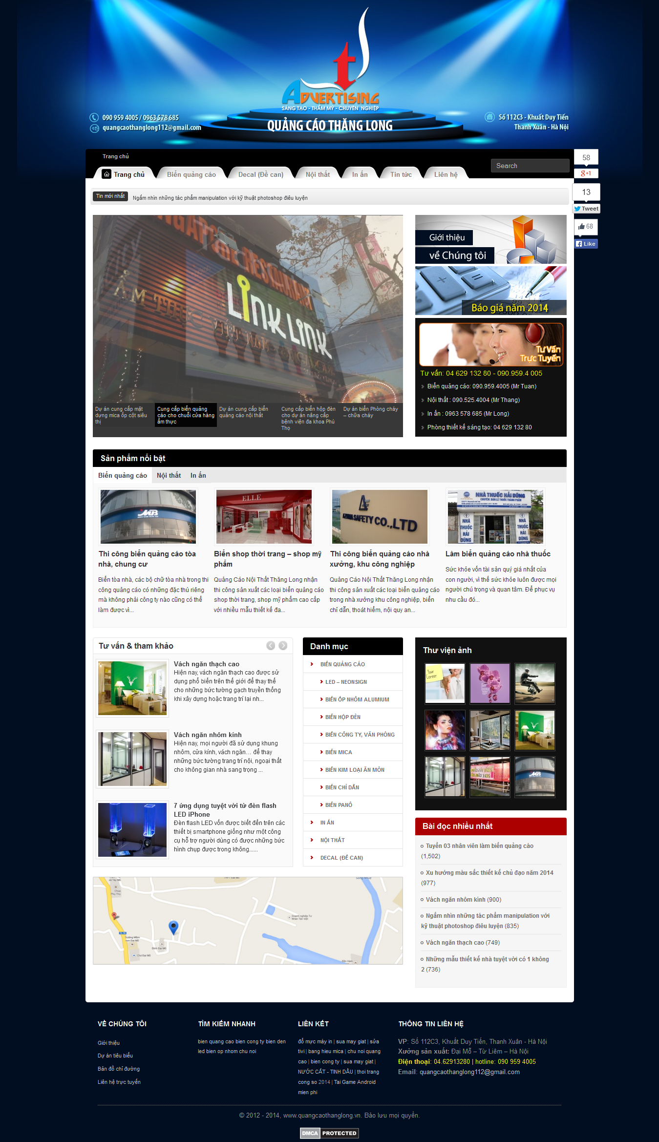 Mẫu website thiết kế quảng cáo 10139