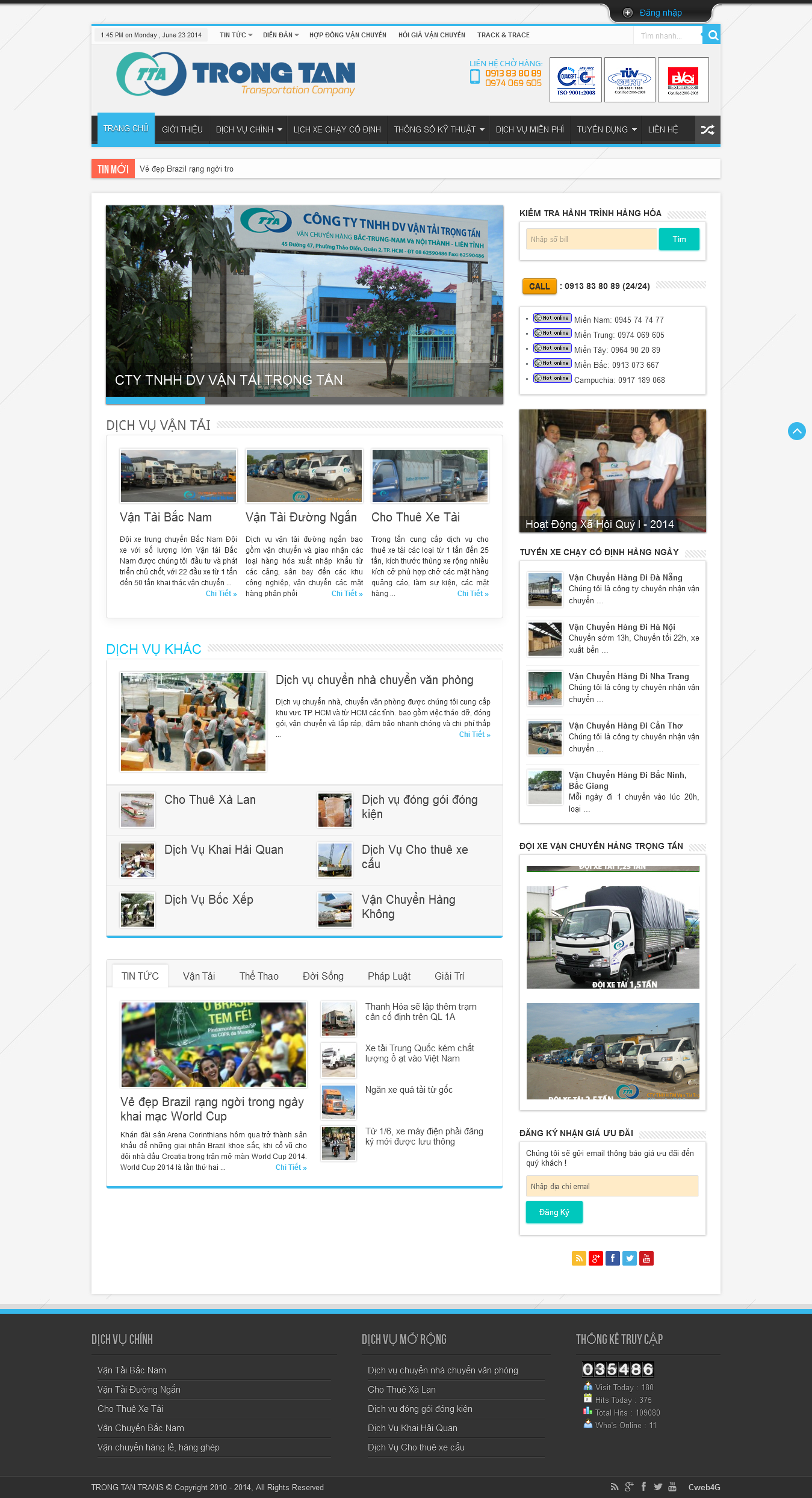 Mẫu website vận chuyển 10427