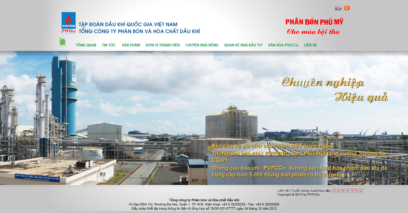 Mẫu website giới thiệu công ty dầu khí 10103