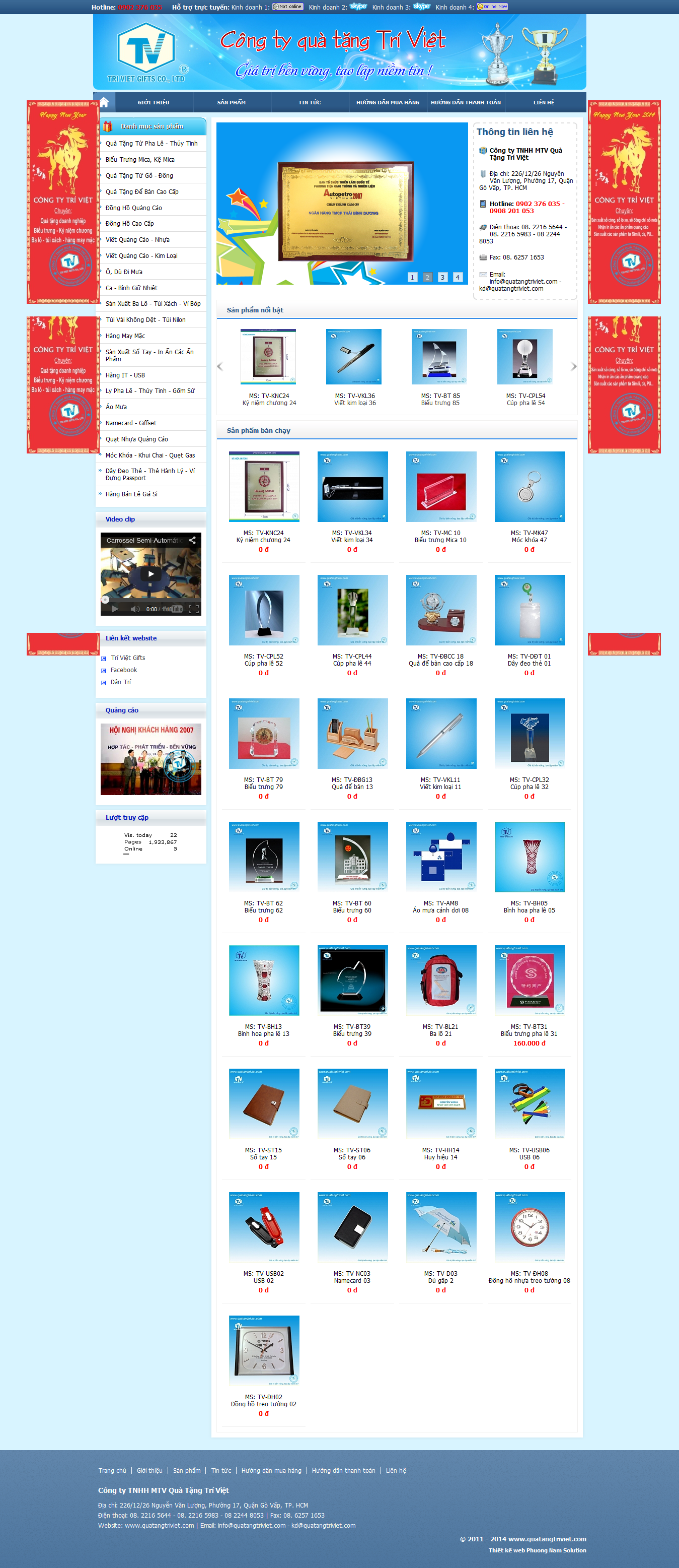 Mẫu website quà tặng 10282