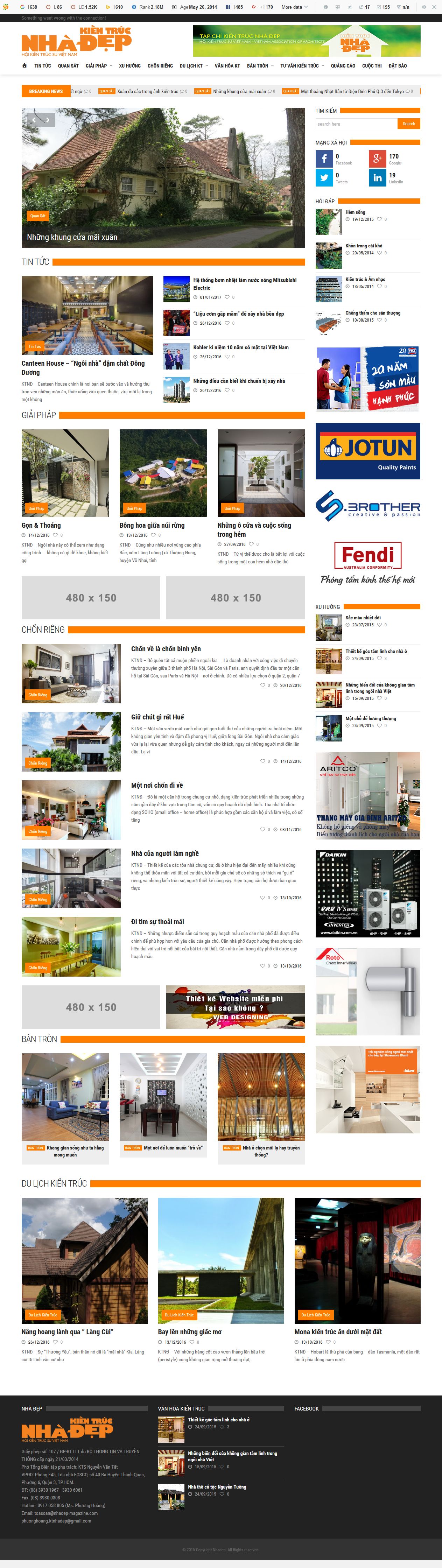 Mẫu website kiến trúc 10153