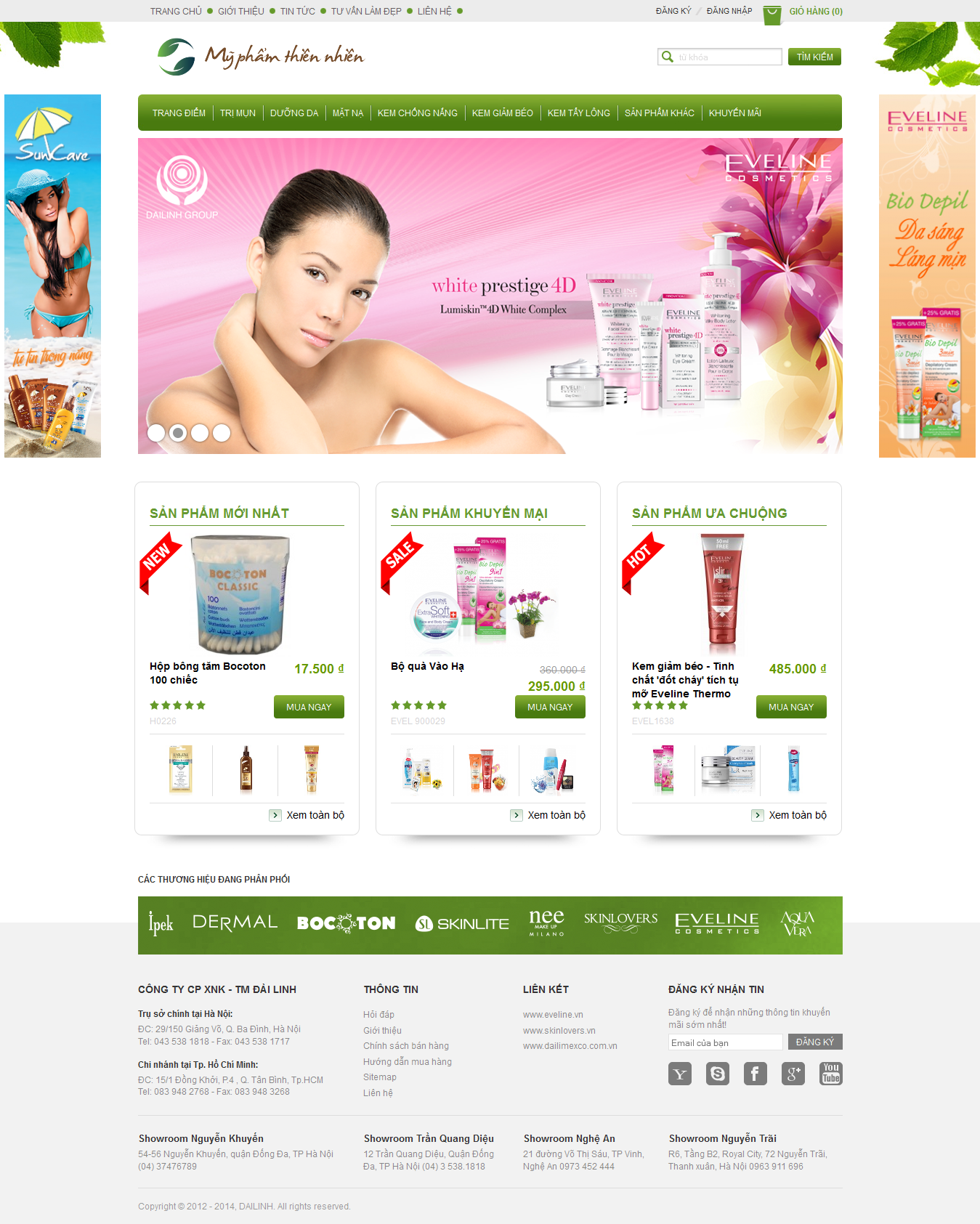 Mẫu website mỹ phẩm 10477