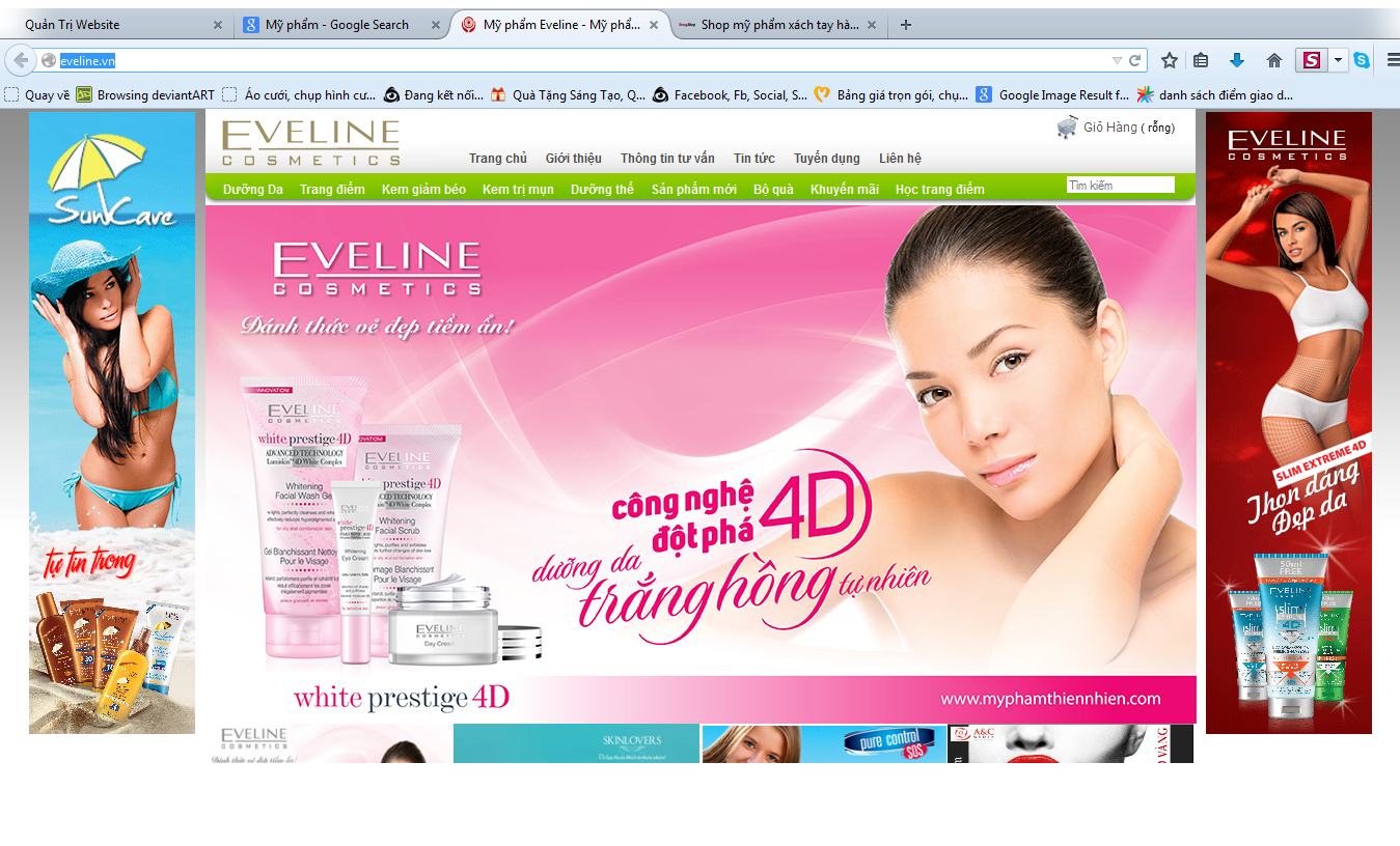 Mẫu website mỹ phẩm 10478