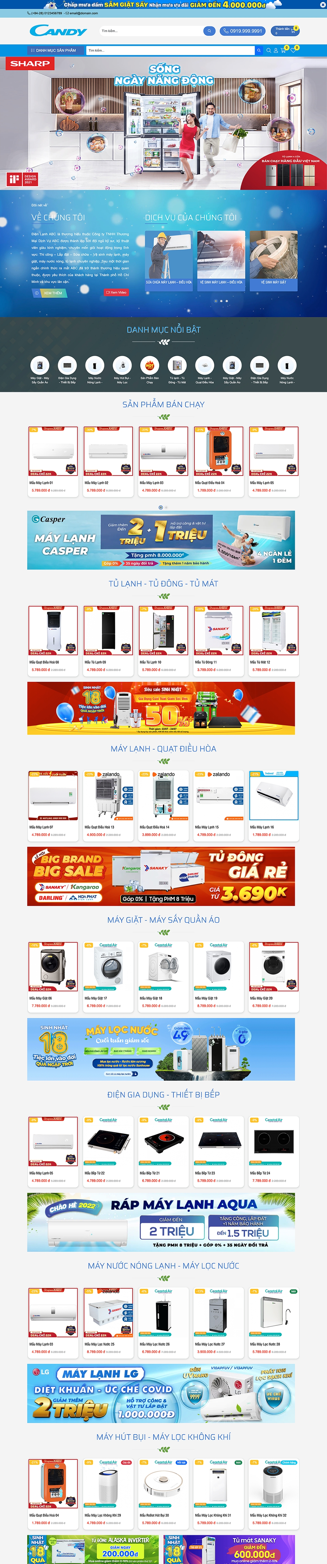 Mẫu Điện Lạnh 13536