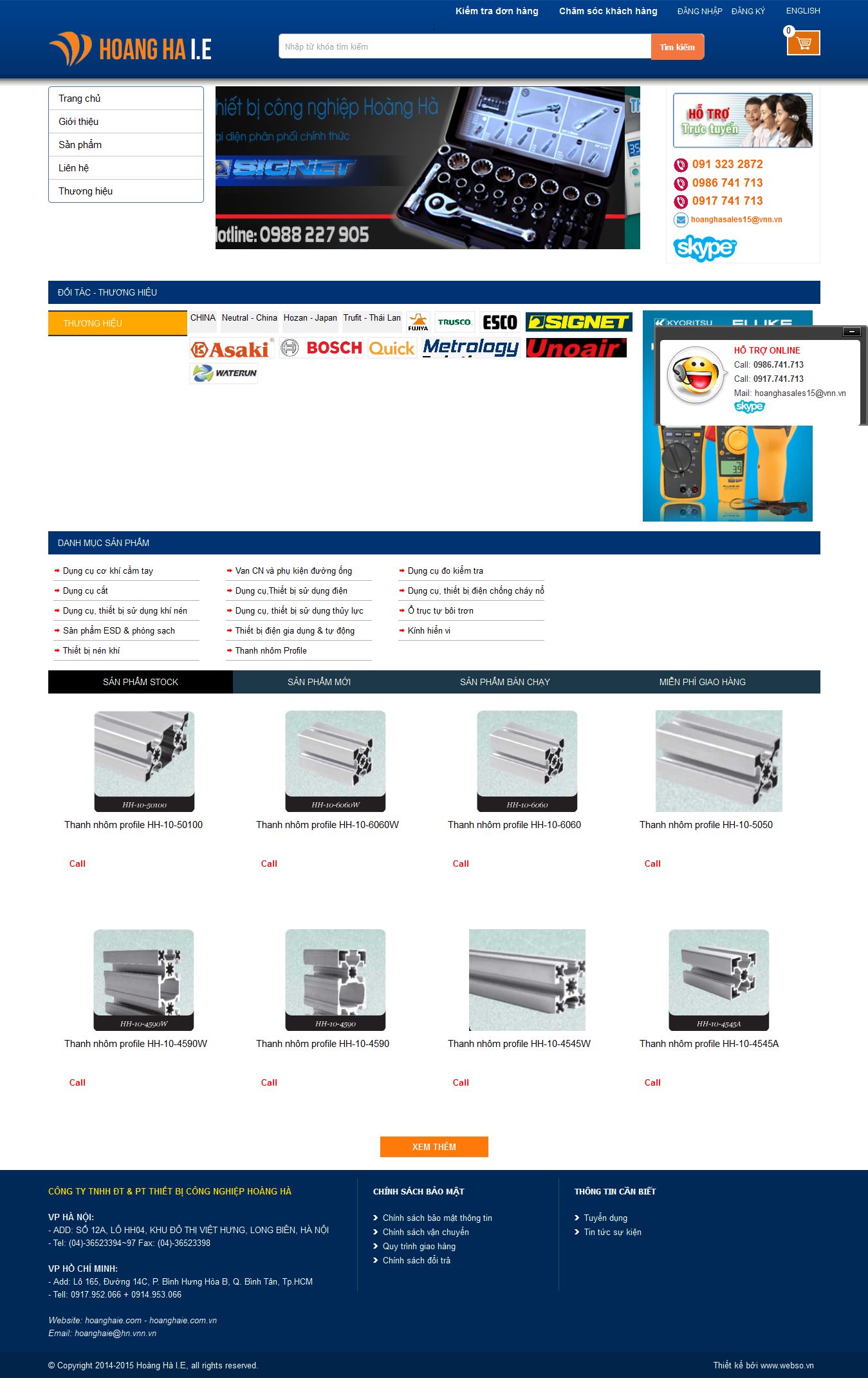 Mẫu websiet thiết bị công nghiệp 10508