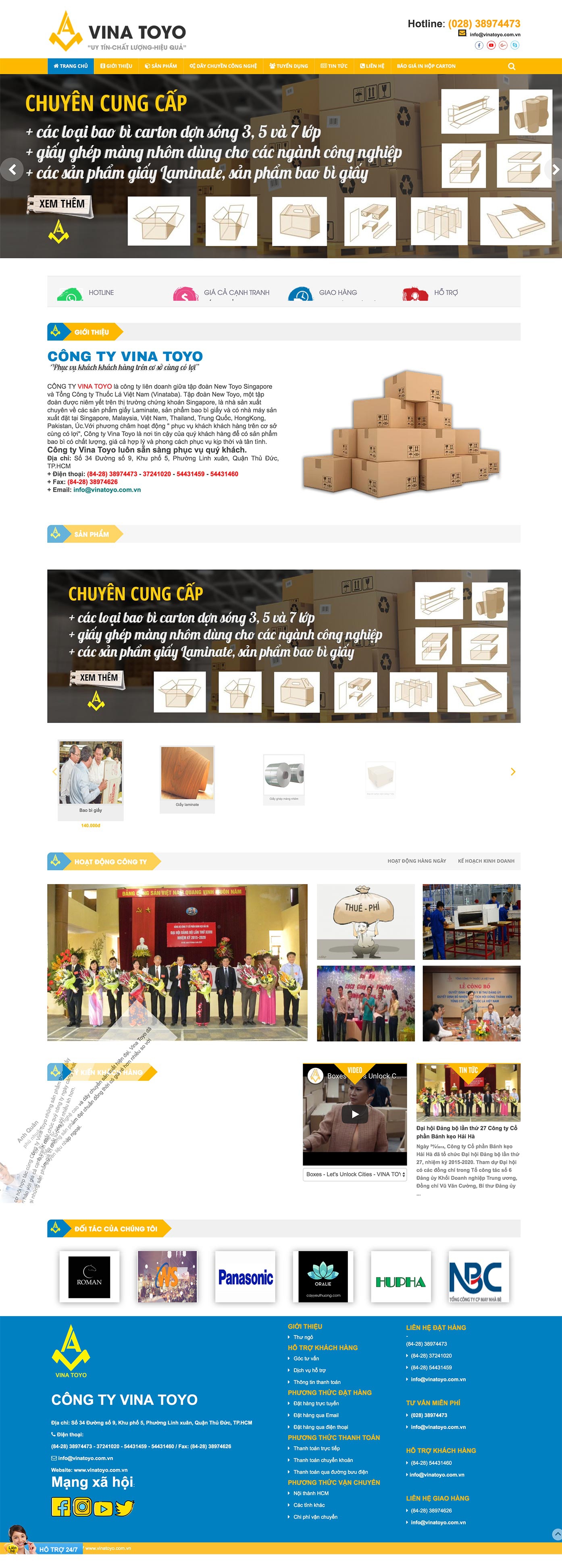 Mẫu website bao bì carton 13490