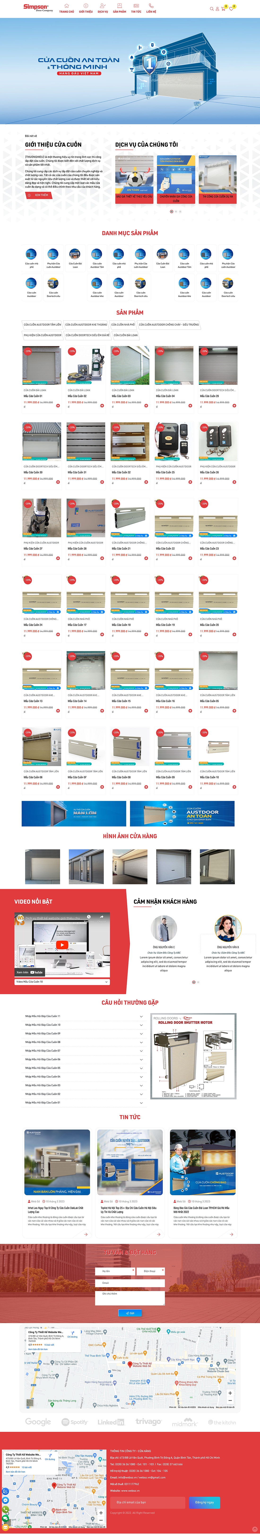 Mẫu Website Cửa Cuốn 13530