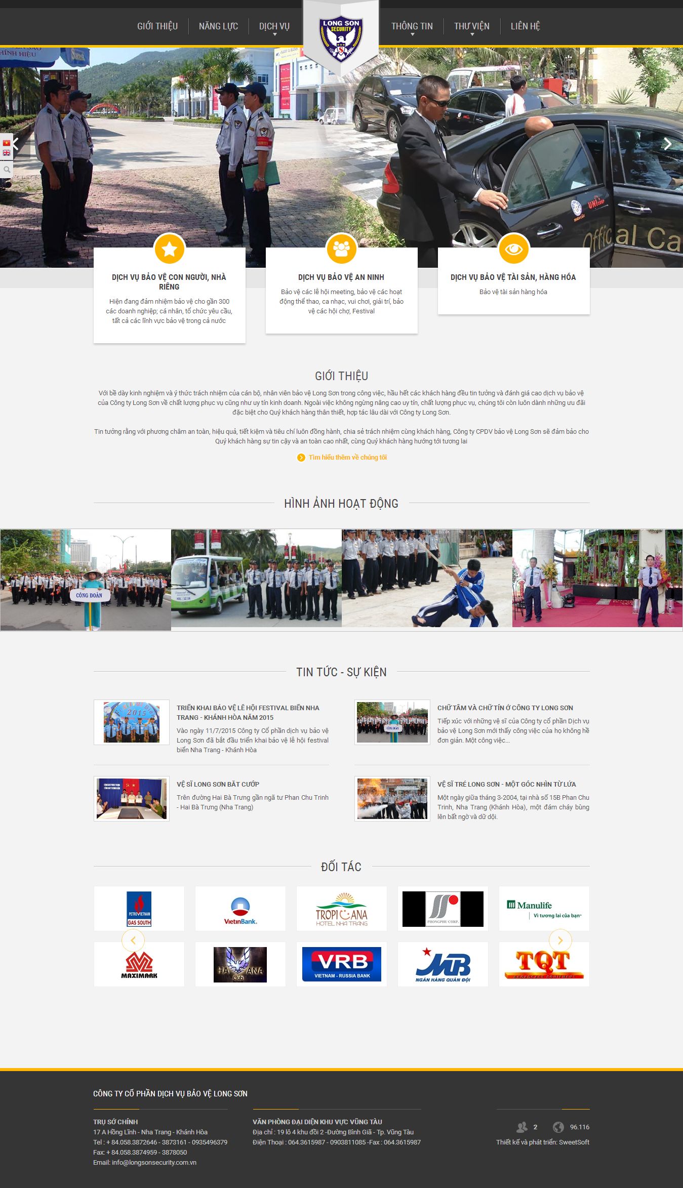 Mẫu website dịch vụ bảo vệ 3490