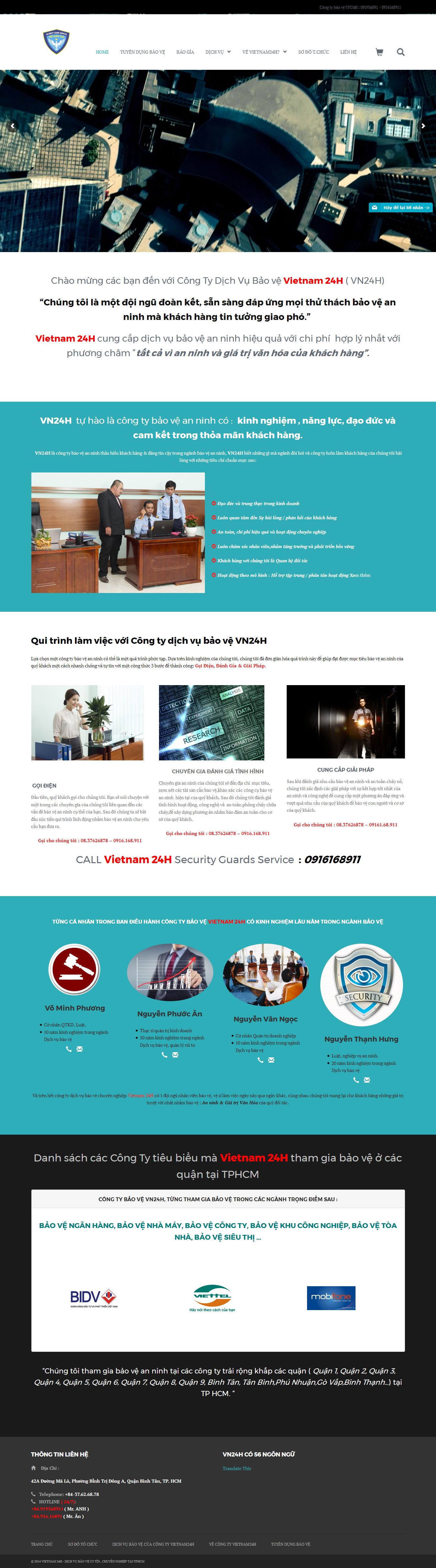 Mẫu website dịch vụ bảo vệ 3492