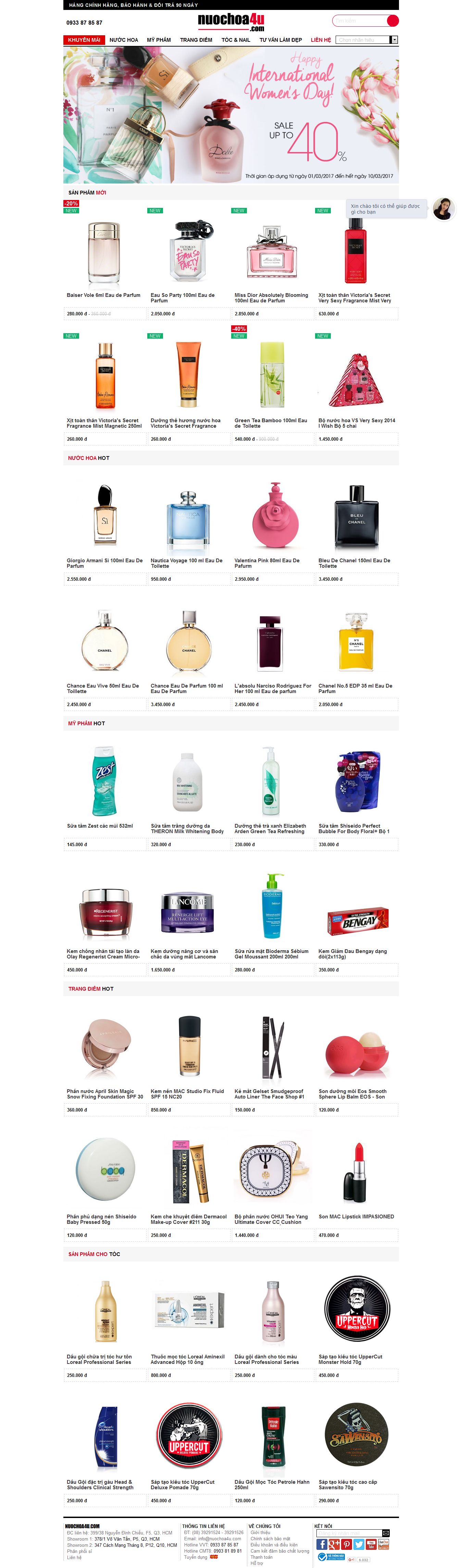 Mẫu website mỹ phẩm 10467