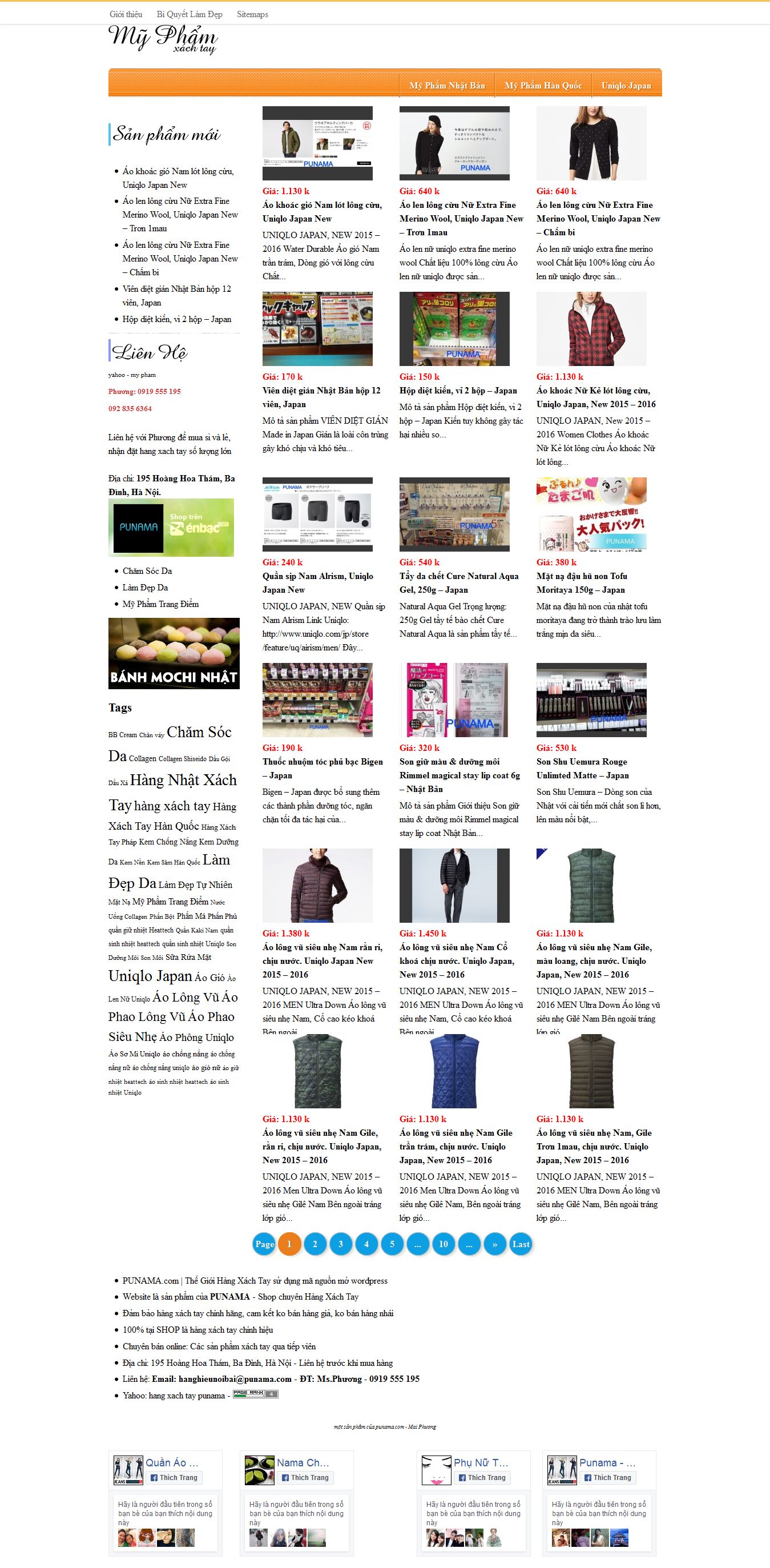 Mẫu website mỹ phẩm 10472