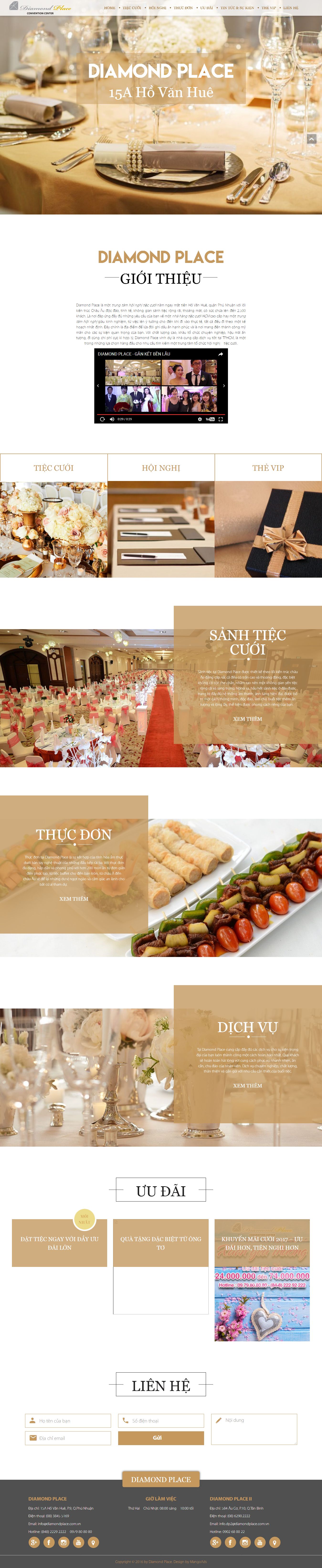 Mẫu website nhà hàng - tiệc cưới 13472