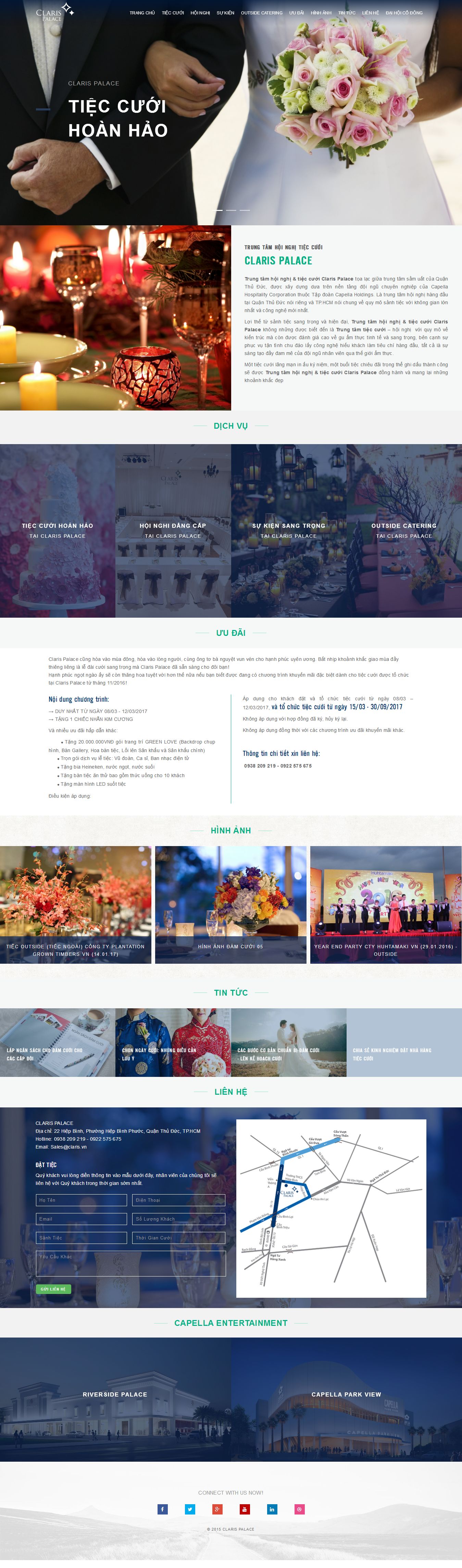 Mẫu website nhà hàng - tiệc cưới 13477