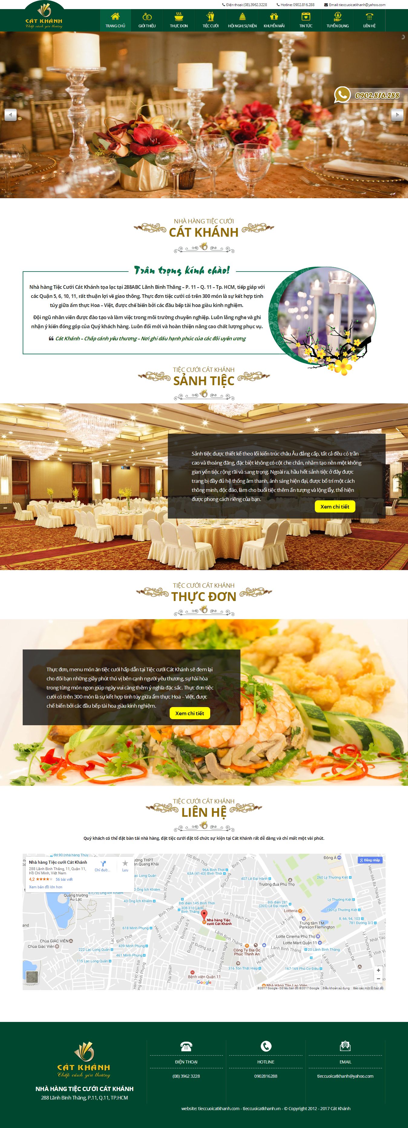 Mẫu website nhà hàng - tiệc cưới 13478