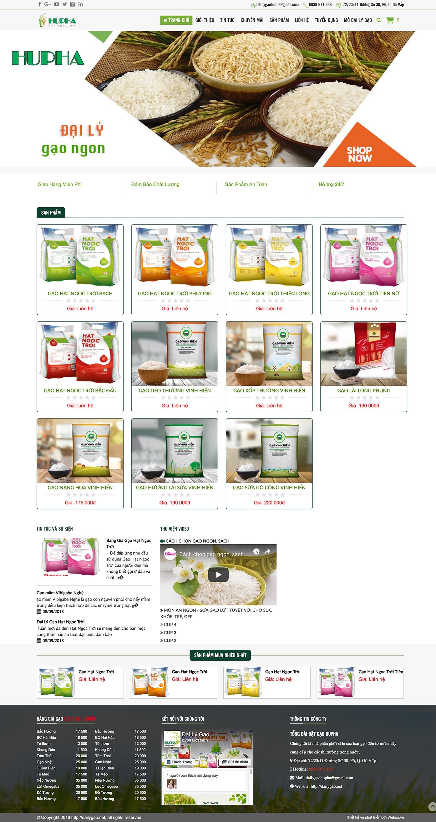 Mẫu website nông sản13522