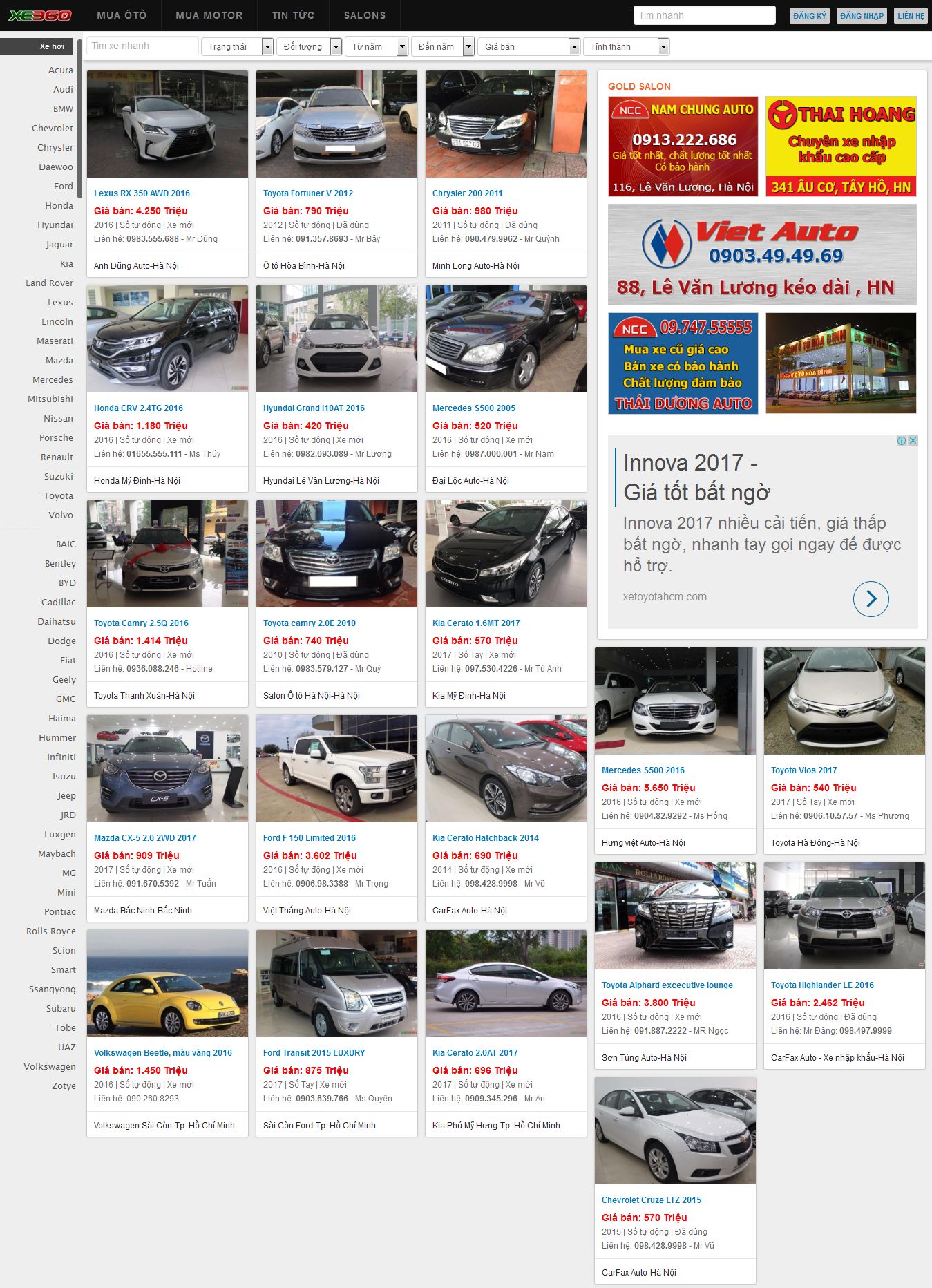 Mẫu website Ôtô 10263