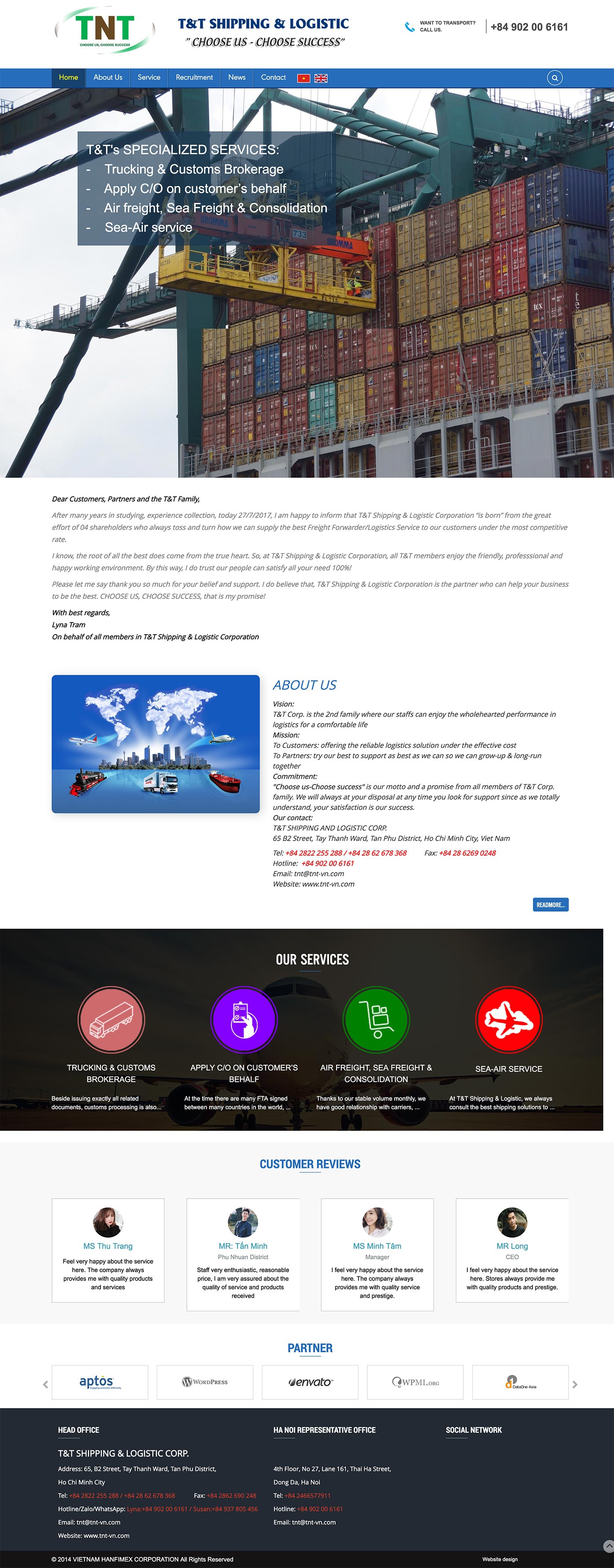 Mẫu website Shipping & Logistic 13517