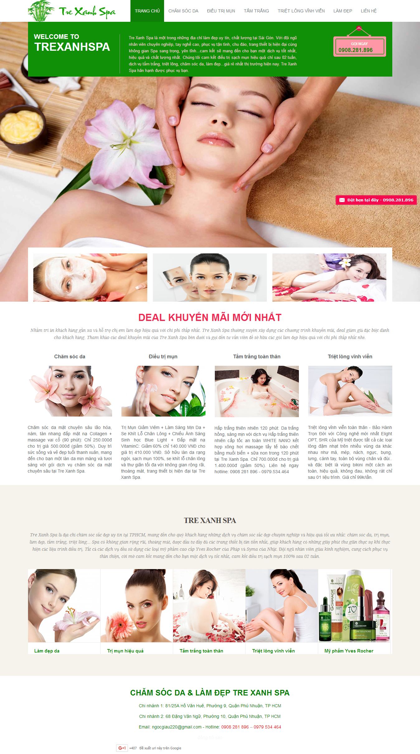 Mẫu website Spa 6463