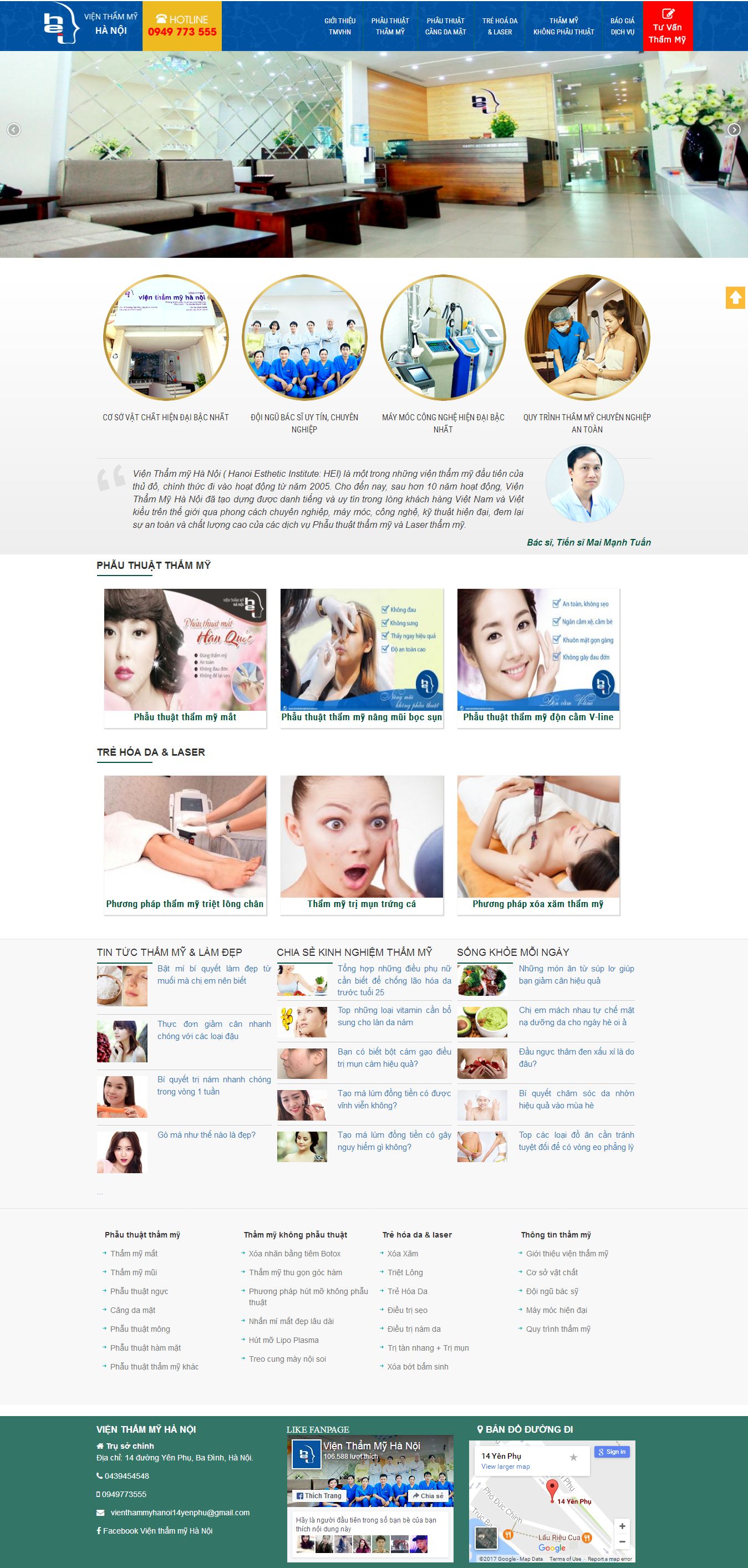 Mẫu website thẫm mỹ viện 6457