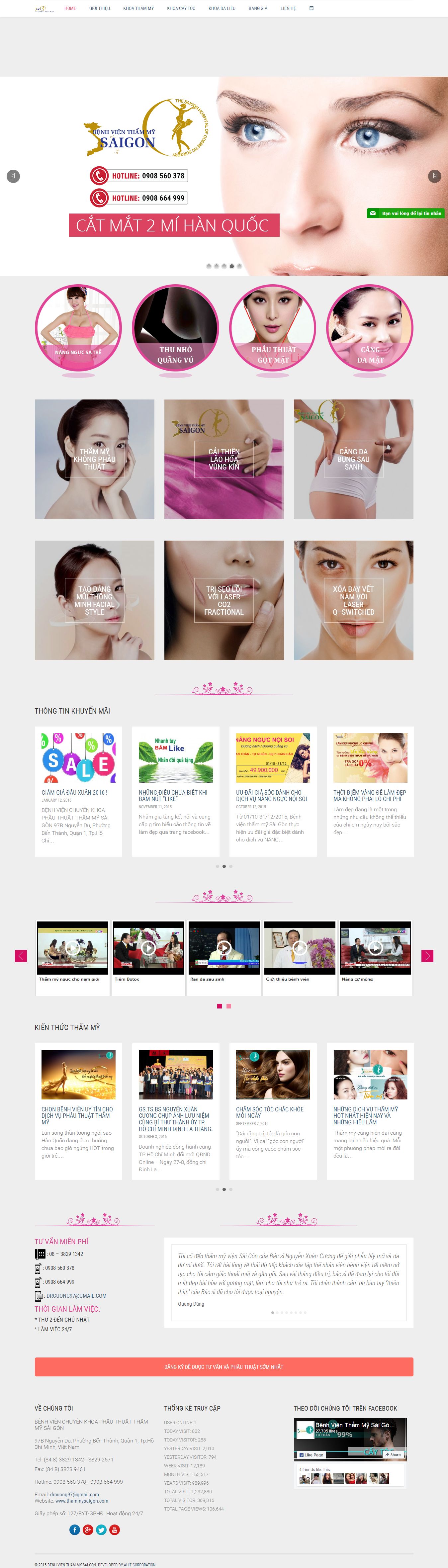 Mẫu website thẫm mỹ viện 6460