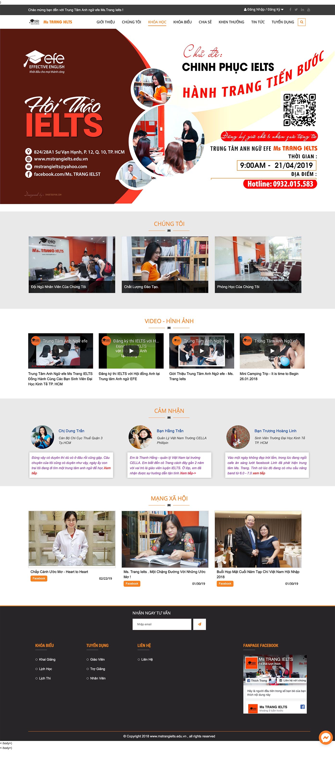 Mẫu website trung tâm anh ngữ 13497