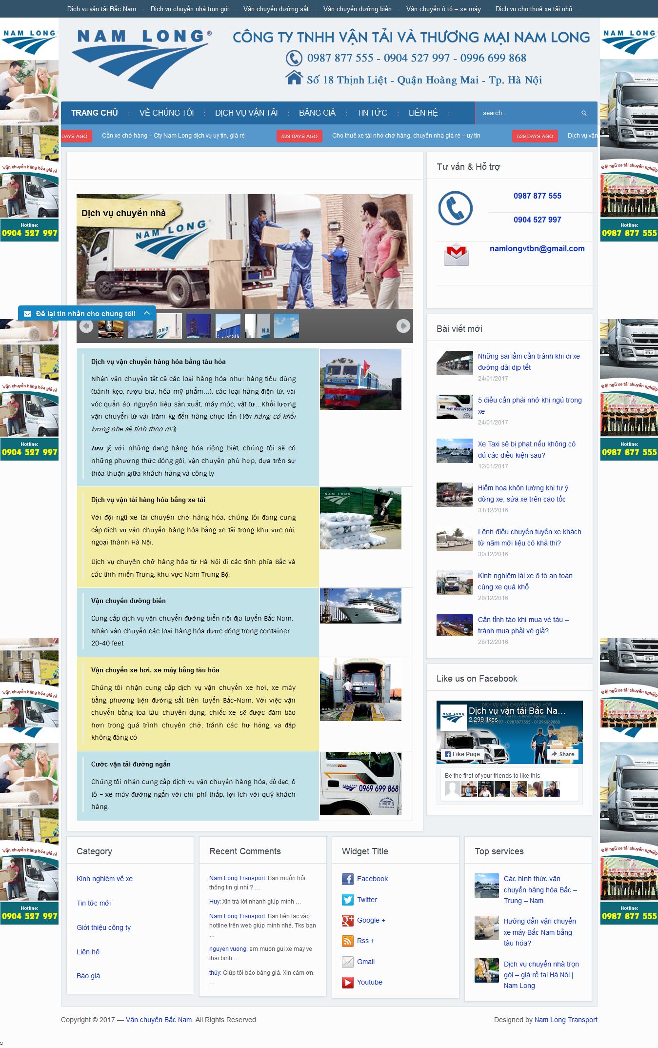 Mẫu website vận chuyển 10420